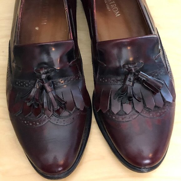 NORDSTROM Italian Leather Kiltie Wingtip Loafers - Old Money